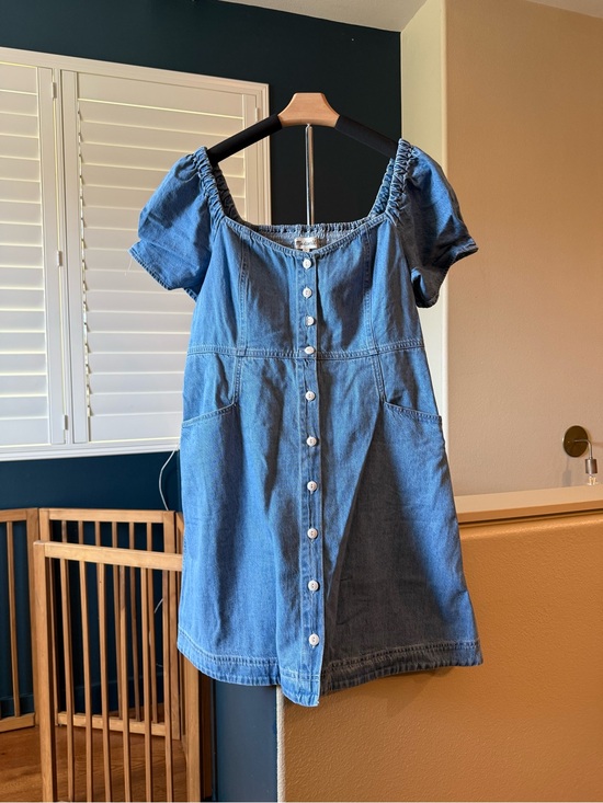 Madewell Dresses & Skirts - Madewell Light Blue Denim Button-Front Mini Dress